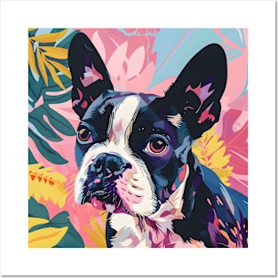 Retro Boston Terrier: Pastel Pup Revival Posters and Art